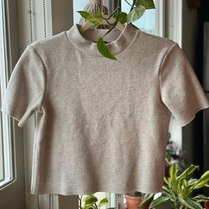 Cream Mock Neck